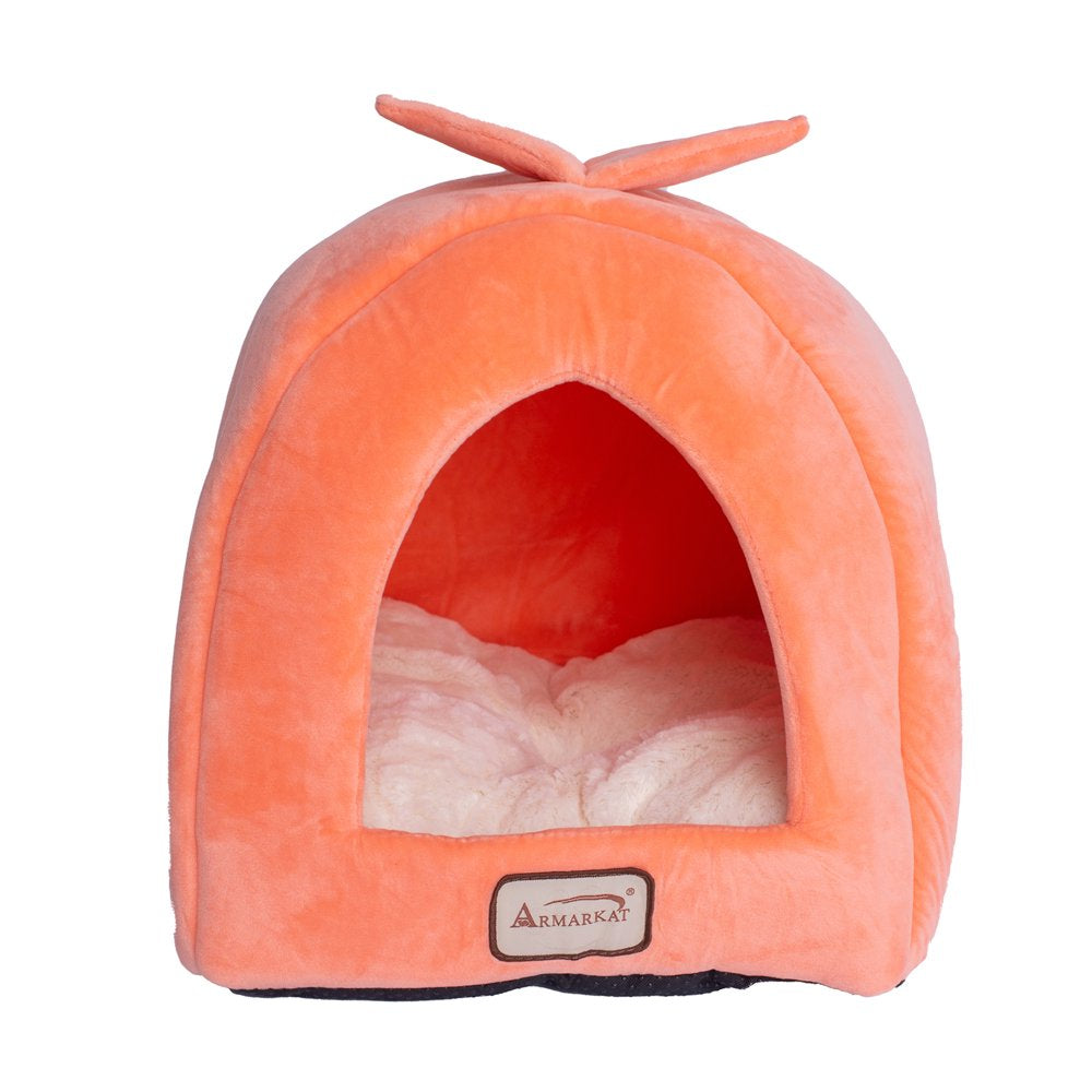Armarkat Hooded Pet Cat Bed, Orange 14 X 12.5 In Animals & Pet Supplies > Pet Supplies > Cat Supplies > Cat Beds Aeromark Intl Inc   
