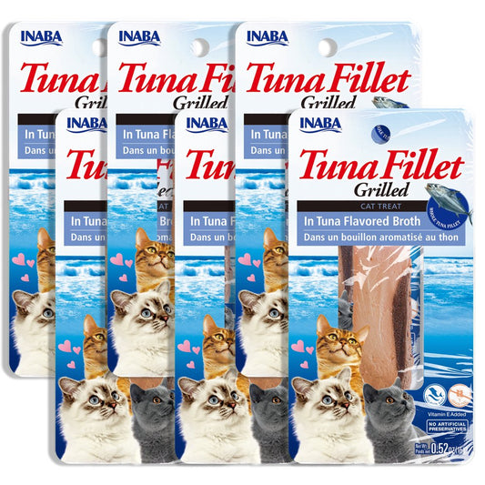 INABA Premium Hand-Cut Grilled Tuna Fillet Cat Treats W Vitamin E, 0.52 Oz, 6-Pack, Tuna Broth Animals & Pet Supplies > Pet Supplies > Cat Supplies > Cat Treats Inaba Foods (USA) Inc.   