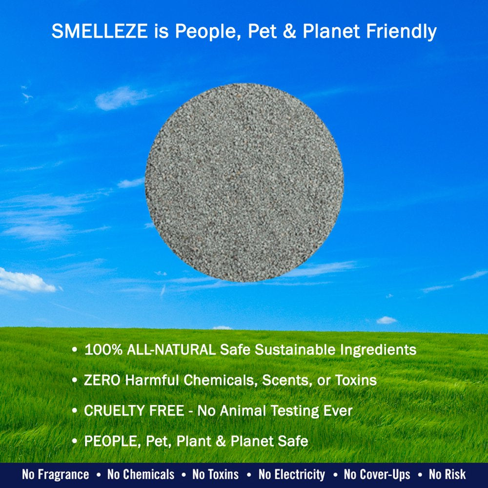 SMELLEZE Eco Cat Litter Odor Removal Additive: 50 Lb. Granules Get Poop & Pee Stench Out Safely Animals & Pet Supplies > Pet Supplies > Cat Supplies > Cat Litter NoOdor.com   