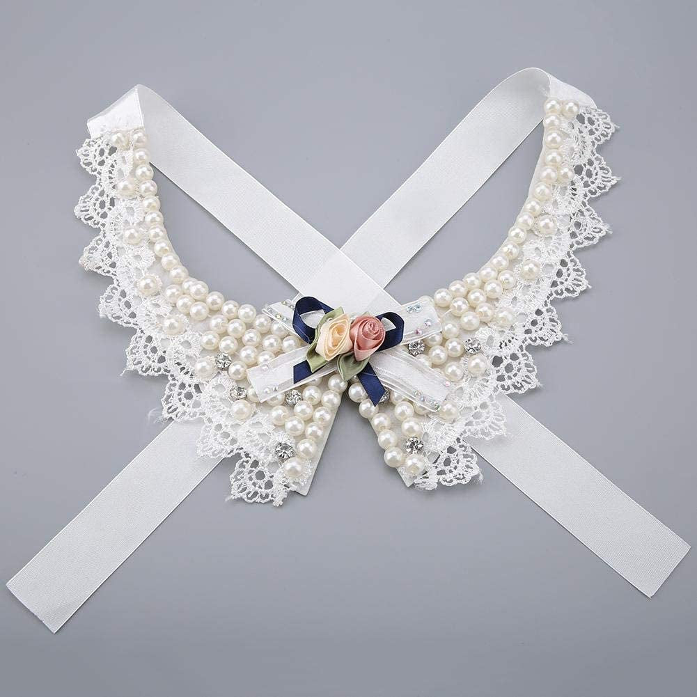 Sheens Pet Beautiful Pearl Necklace, Teddy Adjustable Bow Tie with Pearl Dogs Neck Collar Wedding Party Pets Headwear Suitable for Medium and above Pets Cats Dogs Puppy Kitty Kitten Animals & Pet Supplies > Pet Supplies > Dog Supplies > Dog Apparel Sheens   