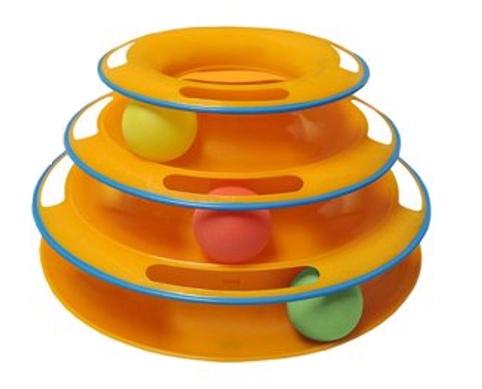 Generic Purrfect Feline Titan'S Tower Interactive Ball Cat Toy Animals & Pet Supplies > Pet Supplies > Cat Supplies > Cat Toys Generic 3 Level Orange 