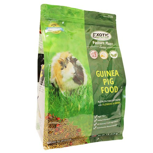 Exotic Nutrition Pasture Plus+ Adult Guinea Pig Food 5 Lb. Animals & Pet Supplies > Pet Supplies > Small Animal Supplies > Small Animal Food Exotic Nutrition   