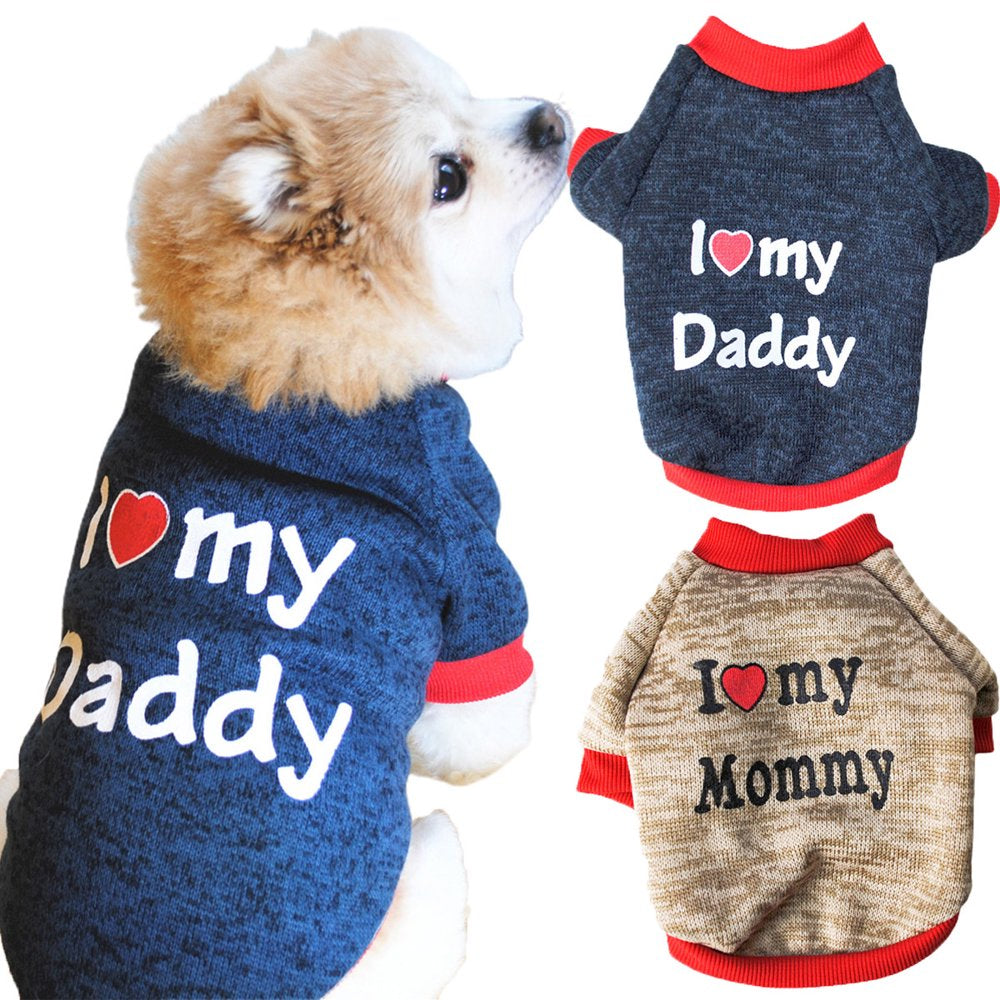 Meidiya 2Pcs Dog Shirts Cute Printed Cotton Pet Clothes,Soft Breathable Warm Sweater Bottoming Shirt for Small Dogs Cats Puppy,Adorable Cozy Apparel Casual Fashion Costume Mother'S Day Father'S Day Animals & Pet Supplies > Pet Supplies > Dog Supplies > Dog Apparel Meidiya L Blue,Grey 
