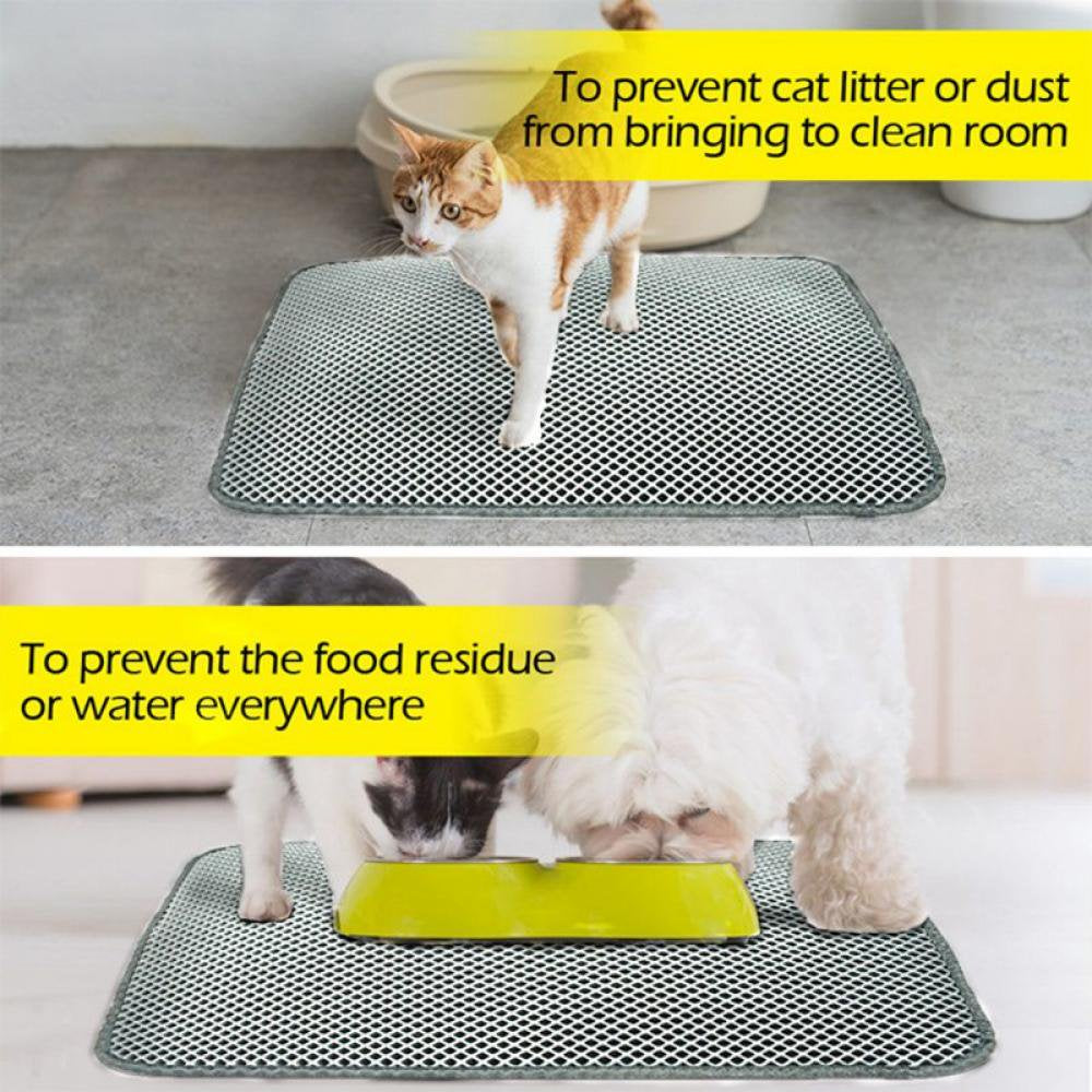 Pet Cat Litter Mat Honeycomb Double Layer Design Waterproof Kitten Litter Trapping Pet Litter Box Mat Clean Pad Products for Cats Accessories Animals & Pet Supplies > Pet Supplies > Cat Supplies > Cat Litter Box Mats Stibadium   