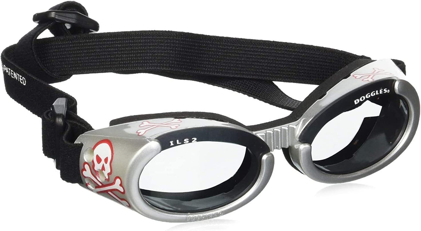 Doggles ILS Dog Goggle Sunglasses with Skull and Crossbones / Smoke Lens Medium Animals & Pet Supplies > Pet Supplies > Dog Supplies > Dog Apparel Doggles, LLC Small  