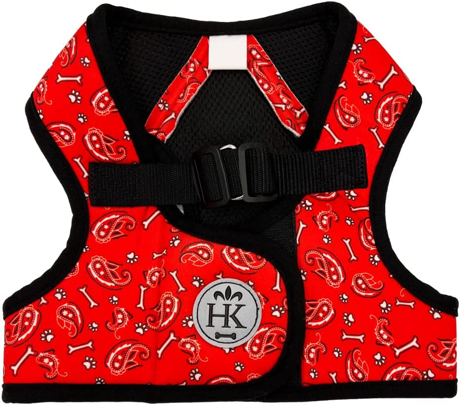 H&K Hudson Harness | Red (Extra-Small) | Easy Control Step-In Mesh Vest Harness for Dogs with Reflective Strips for Safety | Walking, Training Harness for Dogs Animals & Pet Supplies > Pet Supplies > Dog Supplies > Dog Apparel Huxley & Kent Bone-Dana Red Extra-Small 