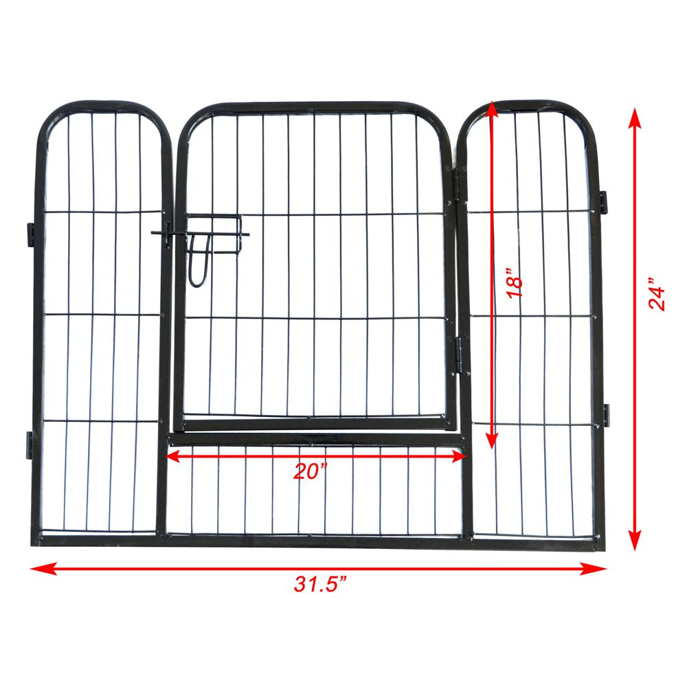 Dog Playpen Outdoor, Iron Folding Pet Dog Playpen, Dog Run Fence, 16-Panels, Each Panel: 31.5"X 24"X 0.6" Animals & Pet Supplies > Pet Supplies > Dog Supplies > Dog Kennels & Runs PEDOMUS   