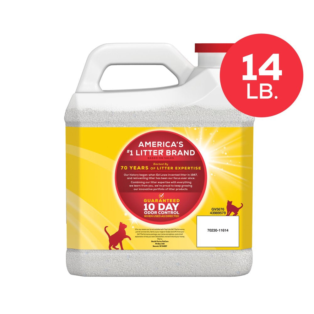 Purina Tidy Cats Clumping Cat Litter, 24/7 Performance Multi Cat Litter, 14 Lb. Jug Animals & Pet Supplies > Pet Supplies > Cat Supplies > Cat Litter Nestlé Purina PetCare Company   