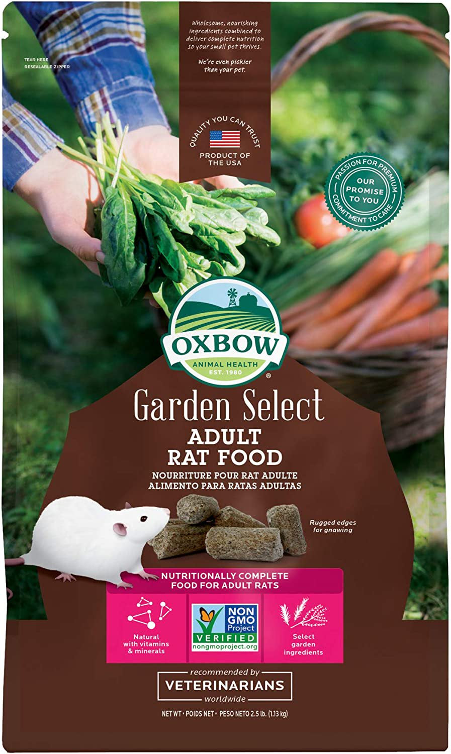 Oxbow Garden Select Fortified Food for Rats, 2.5 Lb Animals & Pet Supplies > Pet Supplies > Small Animal Supplies > Small Animal Food Oxbow   