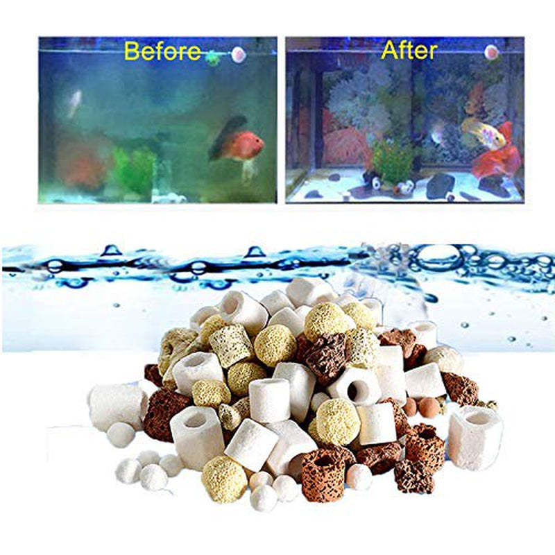 Aquarium Underwater RGB LED Light Air Bubble Stone Fish Tank Submersible Lamp Animals & Pet Supplies > Pet Supplies > Fish Supplies > Aquarium Filters Roliyen White XL 