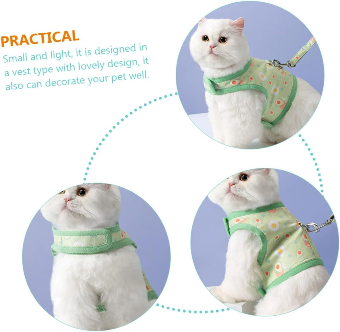 Balacoo 4 Sets Cat Leash Cami Hanger Running Vest Running Leash Pet Jogging Harness Cat Collar Leash Cat Vest Leash Avocado Prints Vest Dog Harness Dog Hauling Cable Suede Accessories Mesh Animals & Pet Supplies > Pet Supplies > Dog Supplies > Dog Apparel Balacoo   