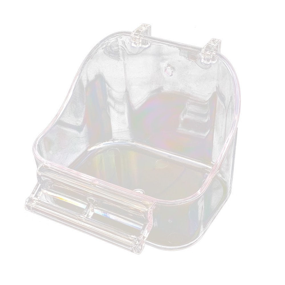 Meidiya Transparent Bird Bath Box with Perch,Bird Bathtub Cage Accessories Animals & Pet Supplies > Pet Supplies > Bird Supplies > Bird Cage Accessories Meidiya   