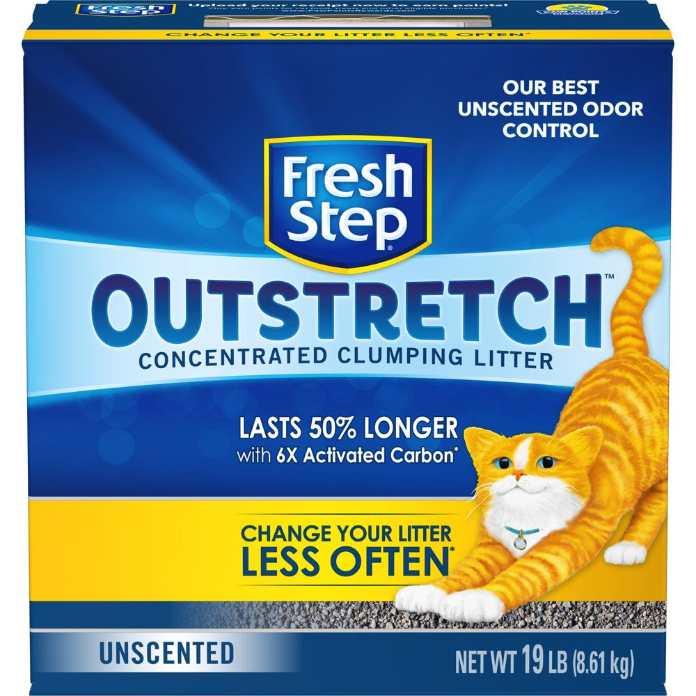 Fresh Step Outstretch Long Lasting Concentrated Clumping Cat Litter, Unscented, 19 Lbs Animals & Pet Supplies > Pet Supplies > Cat Supplies > Cat Litter The Clorox Company   