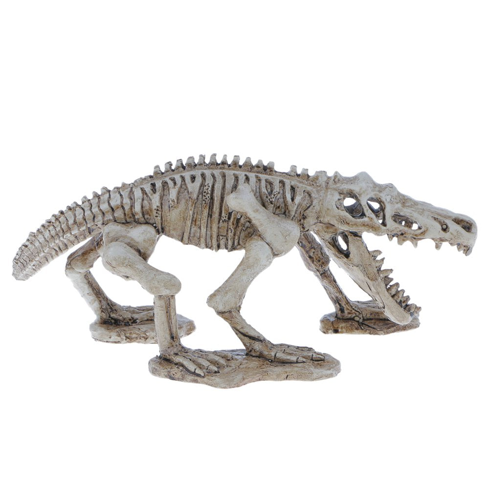 Resin Dinosaur Skeleton Ornaments for Reptile Amphibians Terrarium Vivarium Habitat Aquarium Landscape Decoration, Hideouts Hiding Places Animals & Pet Supplies > Pet Supplies > Small Animal Supplies > Small Animal Habitat Accessories perfk   