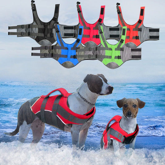 Dog Life Jacket, Adjustable Dog Lifevest Swimsuit Safety Vest, Apparel Lifesaver Coat for Small Large Cats Puppy Kitty with Handle Reflective for Swimming and Boating, Blue, S Animals & Pet Supplies > Pet Supplies > Dog Supplies > Dog Apparel BRC S Blue 