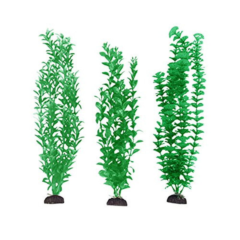 Penn-Plax Aqua-Plants Plastic Aquarium 3 Piece Plant Bundle – Green – 16” Height Animals & Pet Supplies > Pet Supplies > Fish Supplies > Aquarium Decor Penn-Plax   