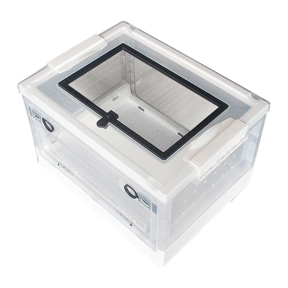 Gecorid Small Animal Breeding Box Easy to Clean Small Animal Habitat Pet Cage Reptile Feeding Habitat with Full View Visually Appealing Effective Animals & Pet Supplies > Pet Supplies > Small Animal Supplies > Small Animal Habitats & Cages Gecorid White  