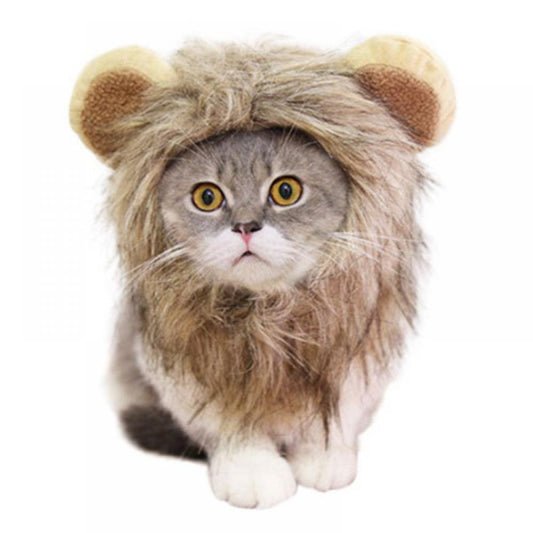 Sacredtree Cat Lion Mane Halloween Pet Costume Kitten Outfits Party Dress up Apparel Kitty and Cat Costumes