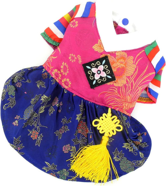 SELMAI Ethnic Dog Costume Korean Traditional Knot Pendant Norigae Hanbok Embroidery Silk Pet Clothes Outfit Color Dress for Small Puppies Large Cat Apparel Birthday Party Festival Celebration Girl XL Animals & Pet Supplies > Pet Supplies > Dog Supplies > Dog Apparel Pegasus Girl 1 Medium