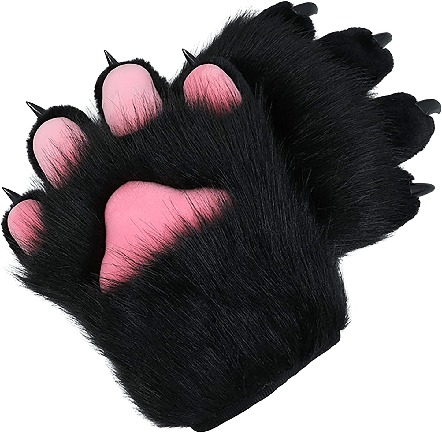 BNLIDES Cosplay Animal Cat Wolf Dog Fox Paws Claws Gloves Costume Accessories for Adults (White) Animals & Pet Supplies > Pet Supplies > Dog Supplies > Dog Apparel BNLIDES Black  