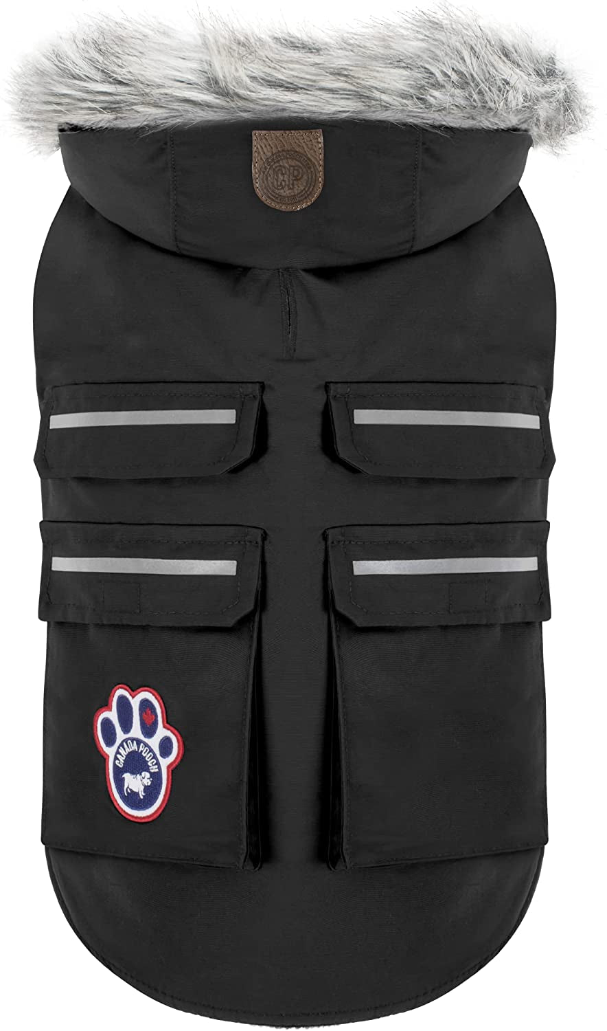 Canada Pooch Dog Winter Vest with Water-Resistent Insulation down Jacket for Warmth Comfortable Winter Dog Coat with Fleece Lining Easy on Velcro Closure for Small Medium Large Dogs - Black/Size 20 Animals & Pet Supplies > Pet Supplies > Dog Supplies > Dog Apparel Canada Pooch   