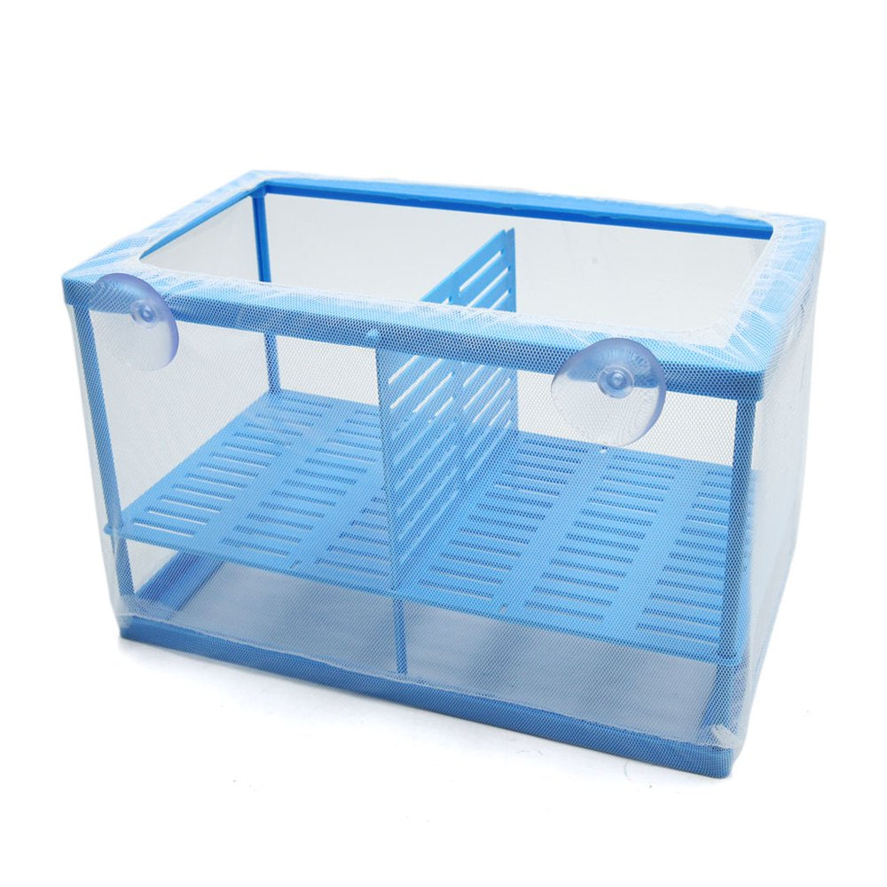 Betta Tank Aquarium Fish Separation Frame Net Fry Hatchery Breeder Box Blue Animals & Pet Supplies > Pet Supplies > Fish Supplies > Aquarium Fish Nets Unique-Bargains   