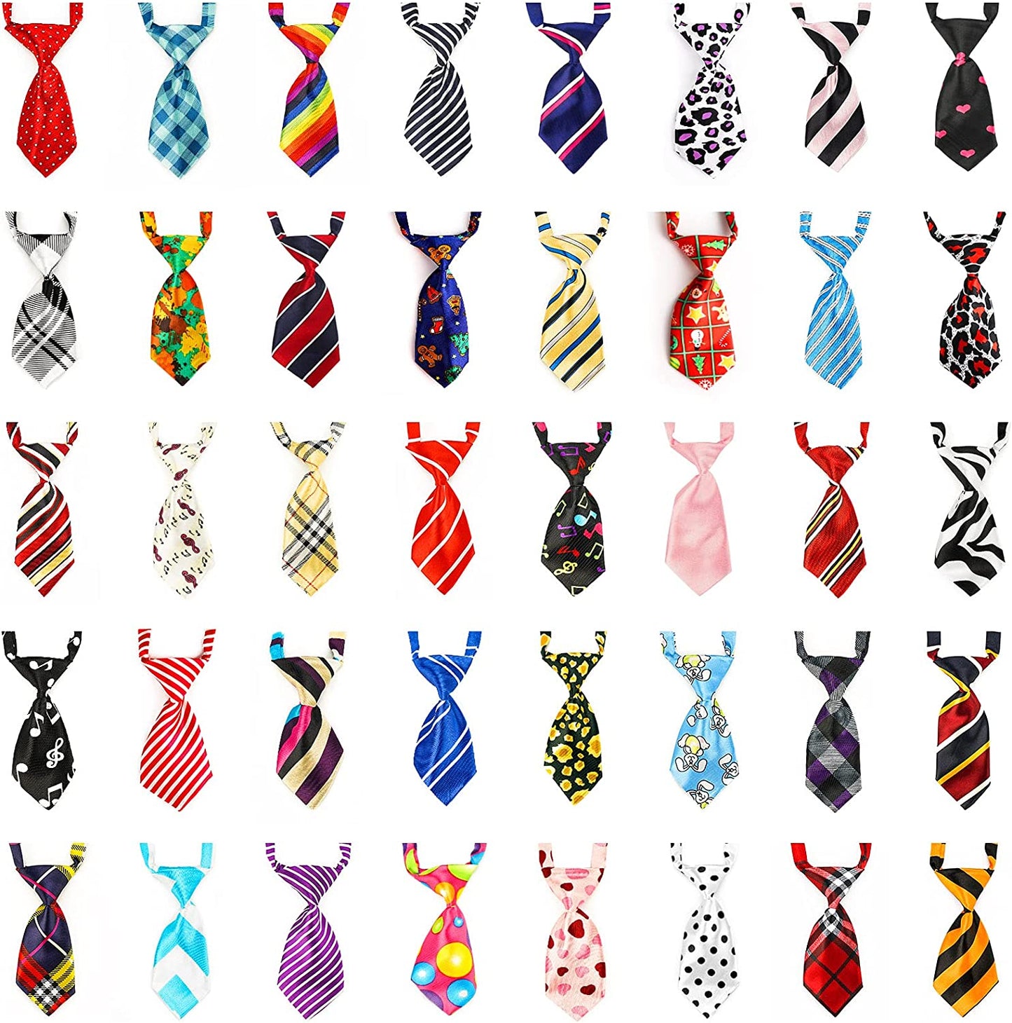 Segarty Small Dog Ties, 40 Pack Adjustable Pet Bow Ties Assorted Pattern for Small Dogs Cats Bowties Puppy Neckties Grooming Bows Festival Photography Holiday Party Valentine Costumes Birthday Gift Animals & Pet Supplies > Pet Supplies > Dog Supplies > Dog Apparel Segarty Vibrant 40pcs 