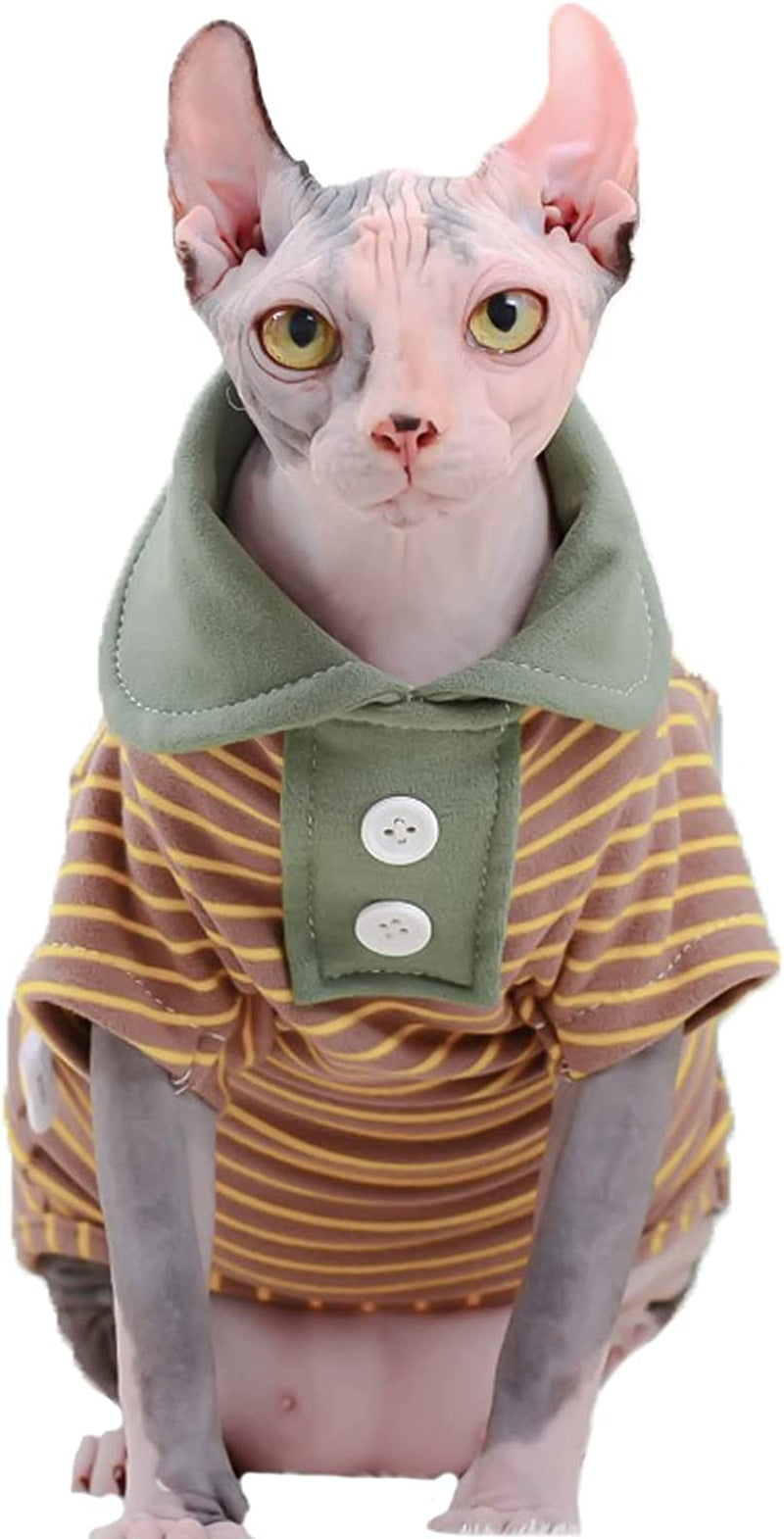  Bonaweite Hairless Cat Tuxedo Shirt，Cat Clothes for