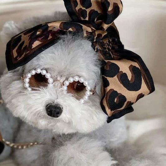 Tuelaly Cute Dog Sunglasses Pearl Dog Sunglasses Small Medium Breed Girl Holiday Party Dog Costume 8 Cm Animals & Pet Supplies > Pet Supplies > Dog Supplies > Dog Apparel Tuelaly 8 cm  