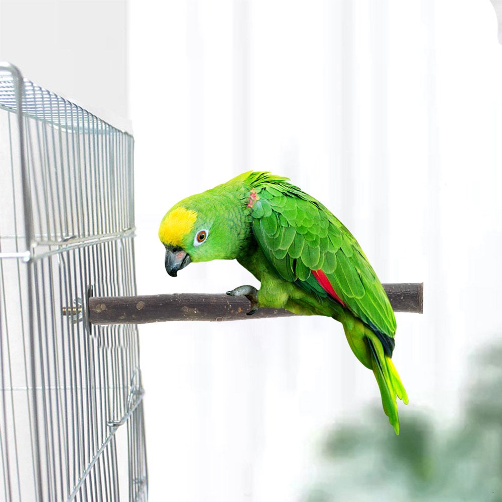 Harupink Parrot Bird Perches Natural Wood Bird Standing Stick Parrot Perch Stand Platform Wooden Exercise Climbing Paw Grinding Toy Birdcage Accessories for Parakeet Parrot Budgie Lovebirds Animals & Pet Supplies > Pet Supplies > Bird Supplies > Bird Cage Accessories Harupink   