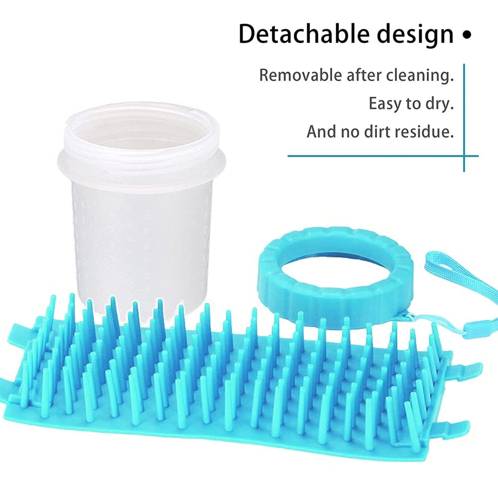 Semfri Dog Paw Cleaner 2 in 1 Silicone Dog Paw Washer Cup Portable Silicone Pet Cleaning Brush Dog Foot Cleaner