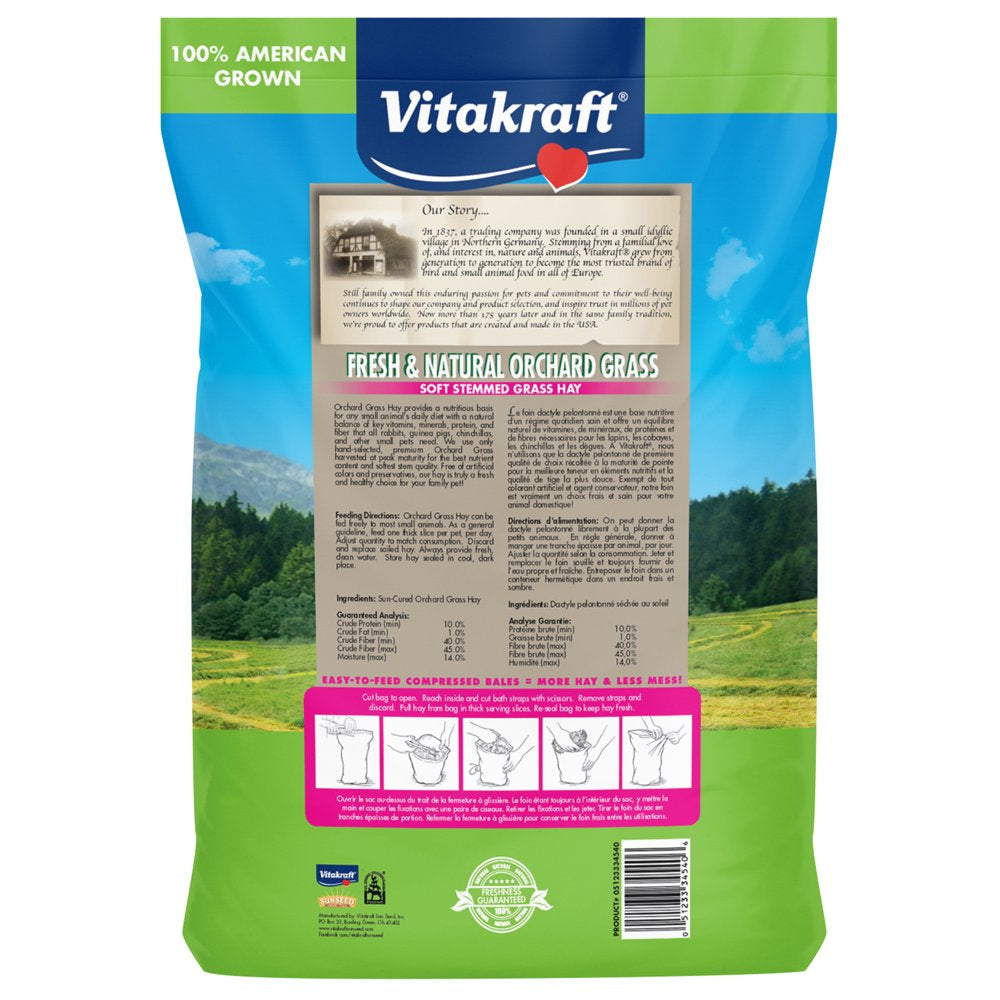 Vitakraft Orchard Grass Hay for Rabbits, Guinea Pigs, Chinchillas & Small Animals, 28 Oz Animals & Pet Supplies > Pet Supplies > Small Animal Supplies > Small Animal Food Vitakraft Sun Seed   