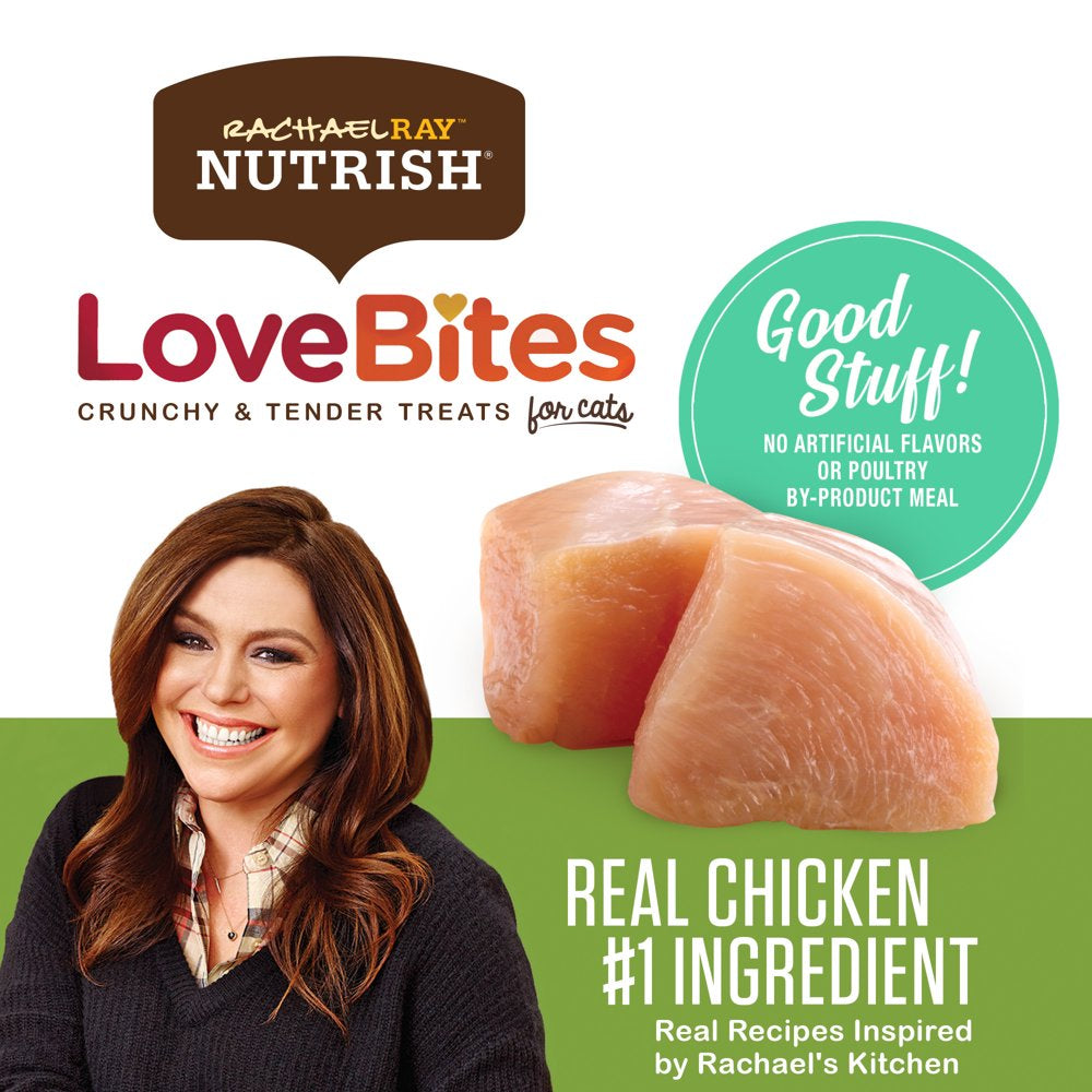 Rachael Ray Nutrish Love Bites Cat Treats, Chicken, 30 Ounce Canister
