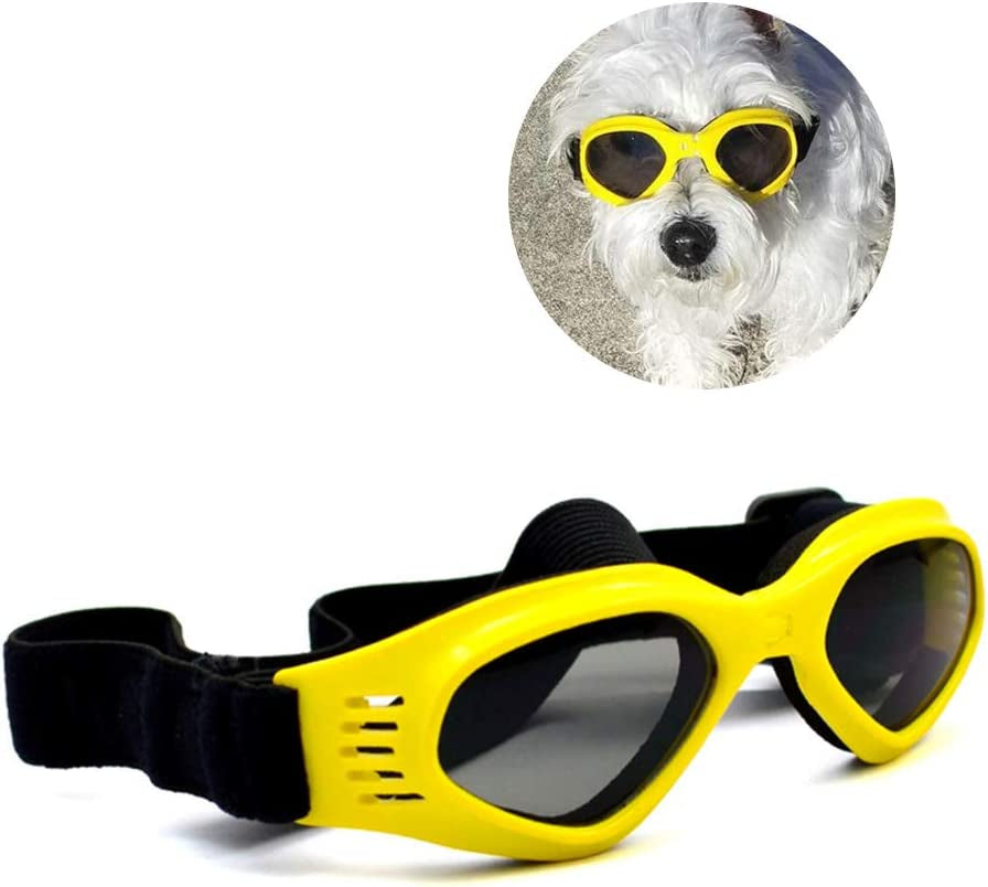 Enjoying Pet/Dog Puppy UV Goggles Sunglasses Waterproof Protection Sun Glasses for Dog - Yellow Animals & Pet Supplies > Pet Supplies > Dog Supplies > Dog Apparel Enjoying   