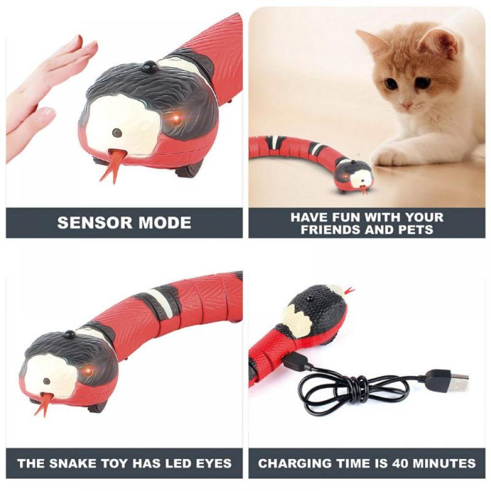 Realistic Smart Sensing Snake Cat Electronic Interactive Toys Funny Prank Props for Cats Best Gifts Animals & Pet Supplies > Pet Supplies > Cat Supplies > Cat Toys Pretty Comy   