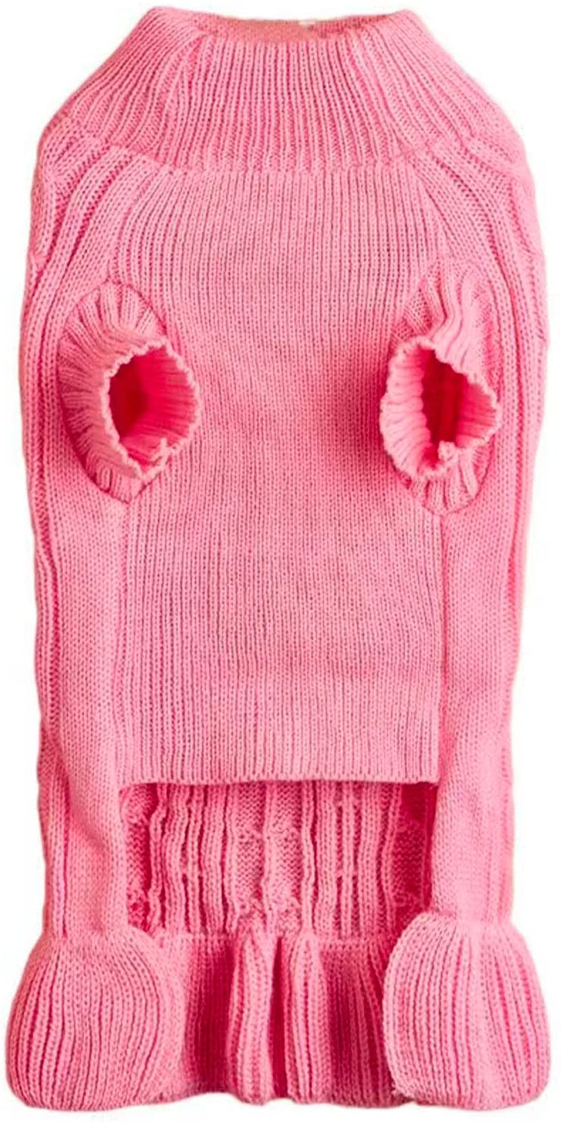 Dog Sweater Dress, Dog Pullover Knitwear Pet Sweater Warm for Fall Winter, Dog Coat for Small Medium Dogs with Size S-XL (X-Large, Pink) Animals & Pet Supplies > Pet Supplies > Dog Supplies > Dog Apparel Bwealth   