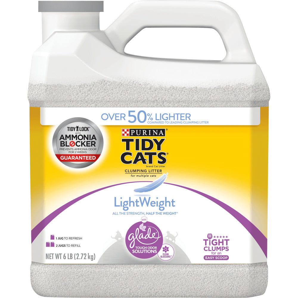 Purina Tidy Cats Light Weight, Low Dust, Clumping, Lightweight Glade Clean Blossoms Multi Cat Litter, 17 Lb. Pail Animals & Pet Supplies > Pet Supplies > Cat Supplies > Cat Litter Nestlé Purina PetCare Company 6 lbs  