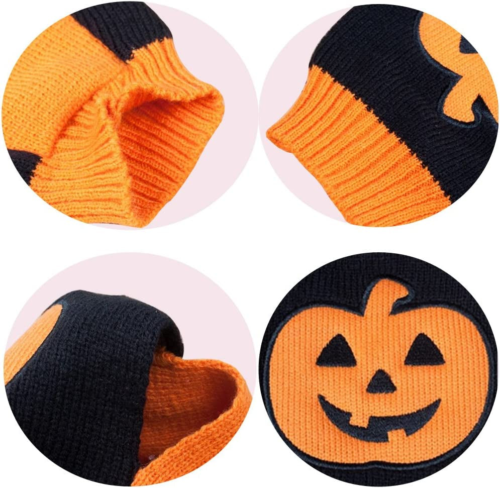 BOBIBI Pet Clothes the Halloween Pumpkin Cat Dog Sweater, Dog Knitwear, Dog Apparel, Pet Sweatshirt X-Large Animals & Pet Supplies > Pet Supplies > Dog Supplies > Dog Apparel BOBIBI   