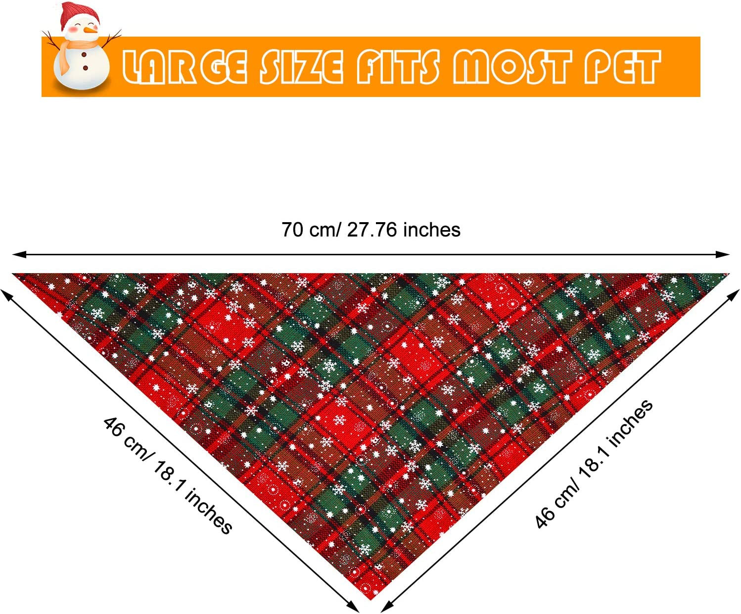 Syhood 3 Pieces Christmas Pet Bandanas Triangle Pet Bibs Plaid Dog Scarf Kerchief for Christmas Pet Costume Animals & Pet Supplies > Pet Supplies > Dog Supplies > Dog Apparel Syhood   