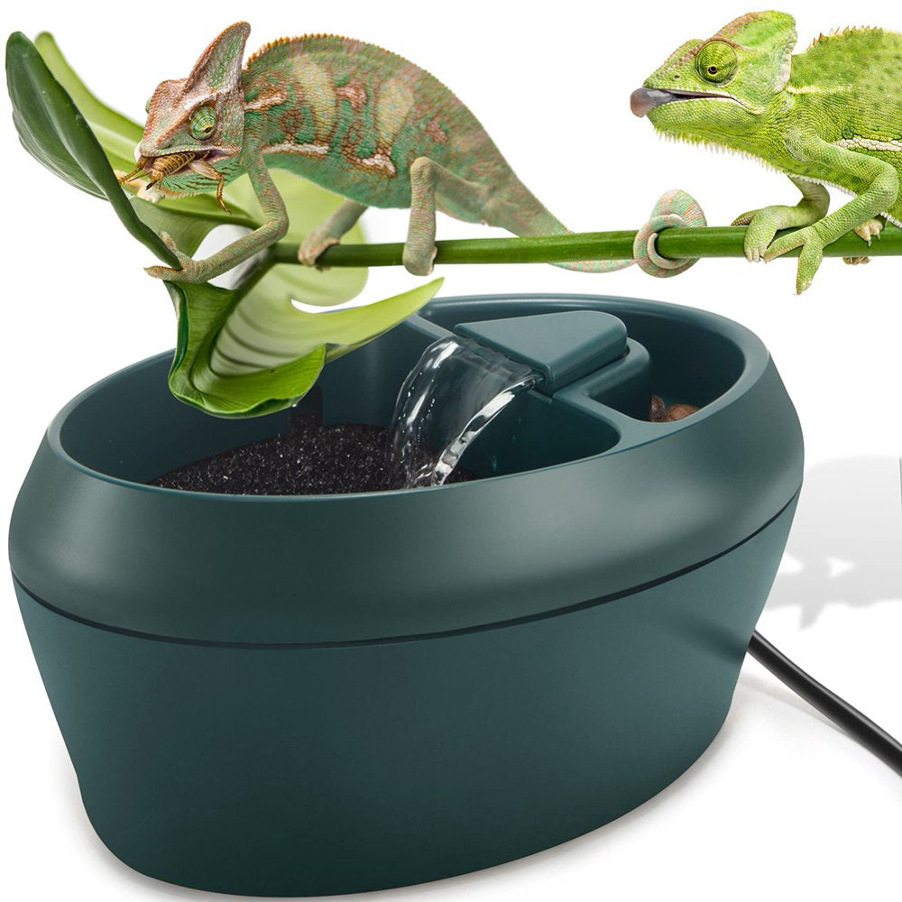 Reptile Chameleon Cantina with Snacks Trough, Drinking Fountain Water Dripper for Amphibians Insects Lizard US Plug Animals & Pet Supplies > Pet Supplies > Reptile & Amphibian Supplies > Reptile & Amphibian Food Mengmen   
