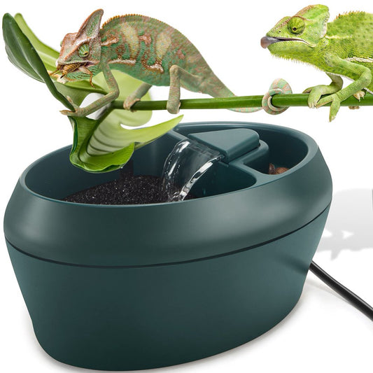 Reptile Chameleon Cantina with Snacks Trough, Drinking Fountain Water Dripper for Amphibians Insects Lizard US Plug Animals & Pet Supplies > Pet Supplies > Reptile & Amphibian Supplies > Reptile & Amphibian Food KOL PET   