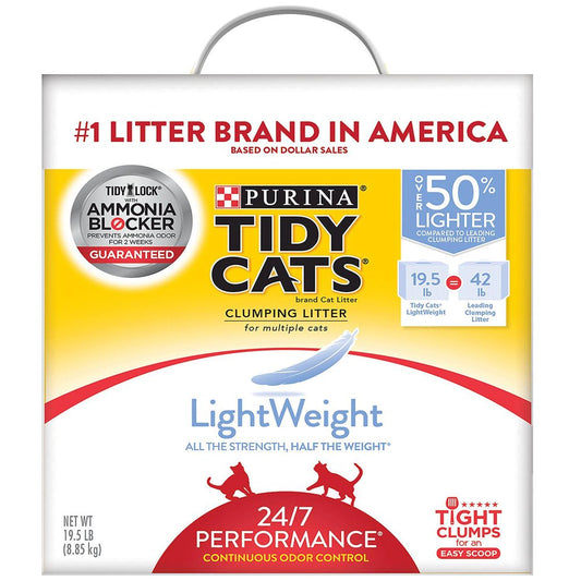 Purina Tidy Cats Lightweight 24/7 Performance for Multiple Cats Clumping Cat Litter (19.5 Lbs.) Animals & Pet Supplies > Pet Supplies > Cat Supplies > Cat Litter Purina   