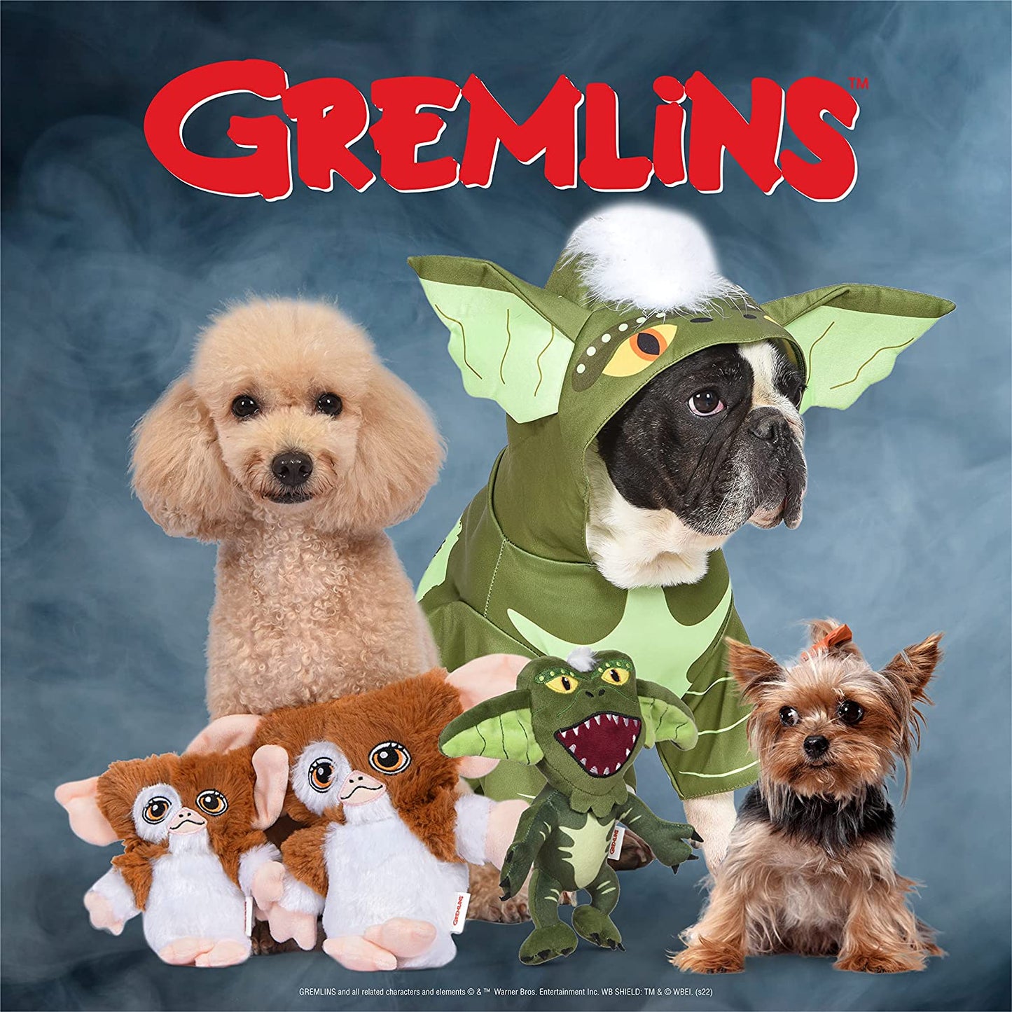 Warner Bros Horror WB: Gremlins Halloween Costume for Dogs with Hood – Size Large | Cute Pet Costumes, Scary Costumes for Dogs| Officially Licensed Gremlins Pet Products, Green (FF23213)