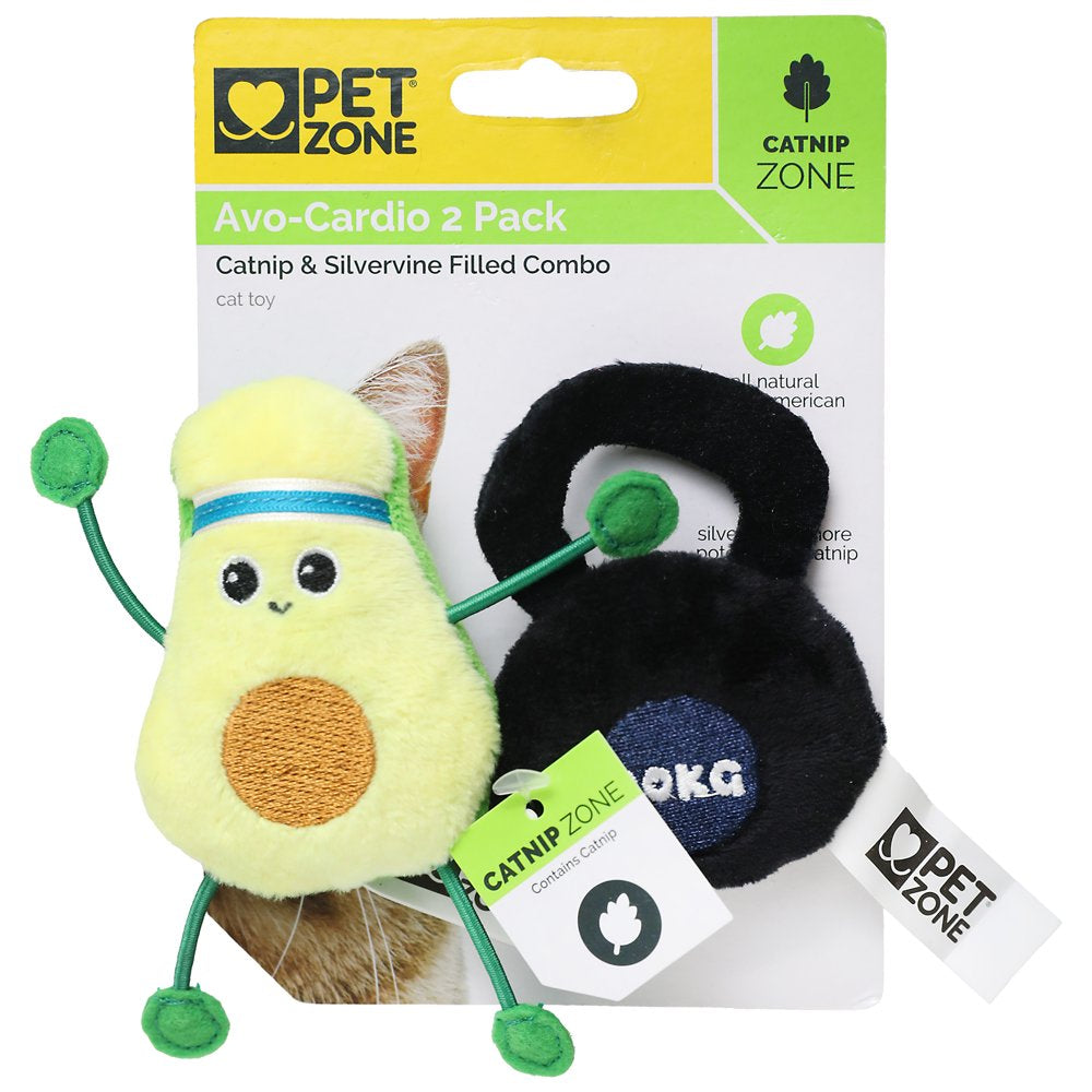 Pet Zone Avocardio Plush Catnip Filled Cat Toys for Cats and Kittens, 2 Pack Animals & Pet Supplies > Pet Supplies > Cat Supplies > Cat Toys Our Pets   