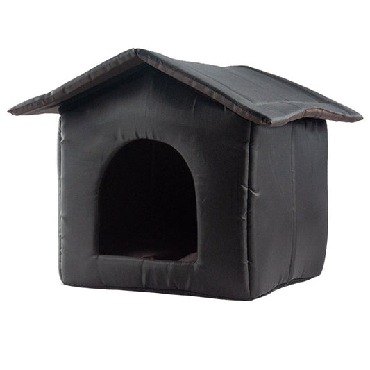 Pet House Waterproof Detachable Oxford Cloth Comfortable Winter Cat Kitten Shelter for Outdoor Animals & Pet Supplies > Pet Supplies > Dog Supplies > Dog Houses duixinghas Black S  