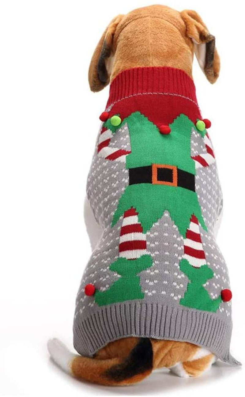 NIULA Dog Snow Sweaters Snowman Sweaters Xmas Dog Holiday Sweaters New Year Christmas Sweater Pet Clothes for Small Dog and Cat(Snowman,S) Animals & Pet Supplies > Pet Supplies > Dog Supplies > Dog Apparel Cuteboom 3-Elf X-Small 