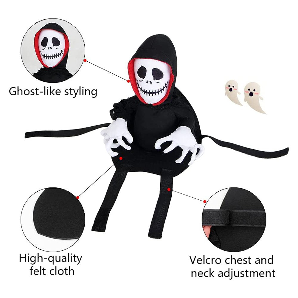 Vocheer Halloween Pet Costume - Ghost Apparel for Dog Cat Cosplay Party, Small Animals & Pet Supplies > Pet Supplies > Cat Supplies > Cat Apparel vocheer   