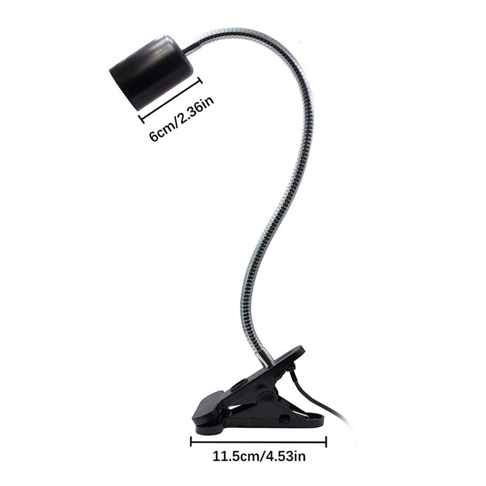 Reptile Heat Lamp Tortoise Basking Spot Lamp Turtle 360°Rotatable Light Clamp Flexible Ceramic Clip Desk Light Holder Socket with Dimmable Switch for Aquarium Pet Lizard Animals & Pet Supplies > Pet Supplies > Fish Supplies > Aquarium Lighting SurVank   