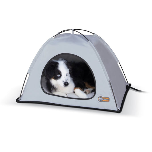 K&H Pet Products Thermo Tent Outdoor Heated Pet Shelter Gray Medium 19 X 24 X 16 Inches Animals & Pet Supplies > Pet Supplies > Dog Supplies > Dog Houses Central Garden and Pet   