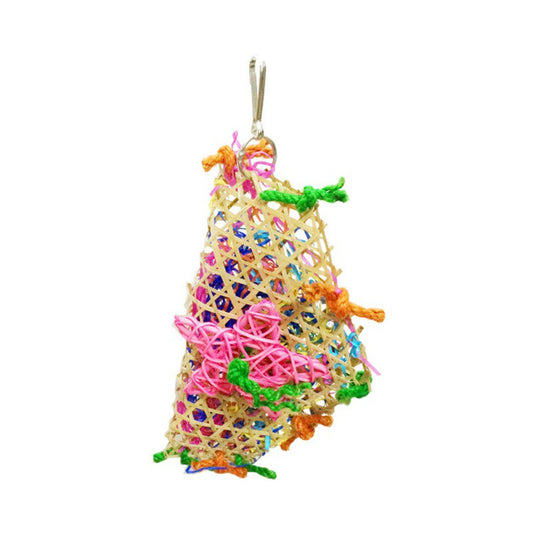 Cute Parrot Bird Chewing Toys Natural Bamboo Woven Cockatiel Bamboo Ladder Climbing Toys Bird Cage Supplies Pet Toy Product Animals & Pet Supplies > Pet Supplies > Bird Supplies > Bird Toys Ardorlove   